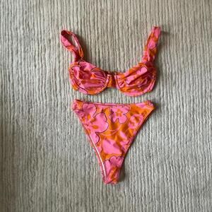 Faithfull the Brand Pink Floral Bikini